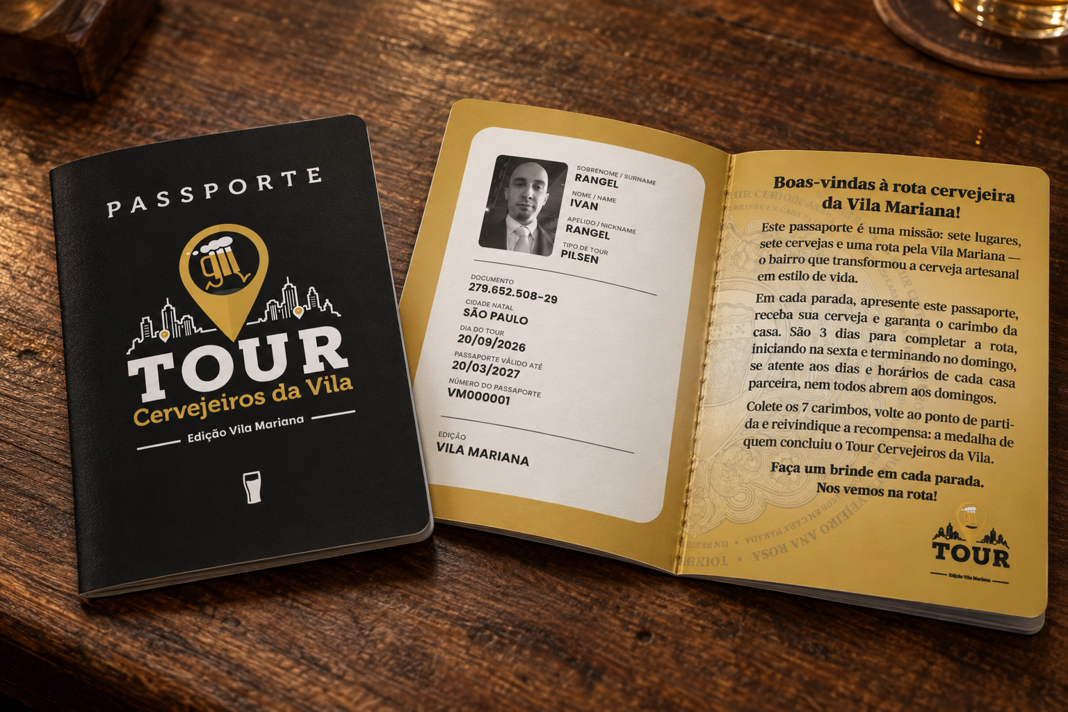 Passaporte do Tour Cervejeiros da Vila
